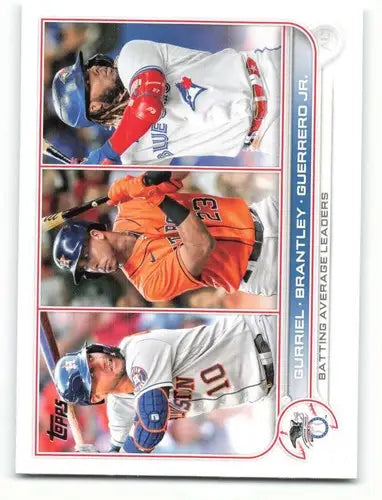 2022 Topps #165 Gurriel/Brantley/Guerrero Jr. NM-MT ID:40679 - Baseball Card Single