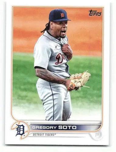 2022 Topps Gregory Soto baseball card with original gloss featuring Tigers player