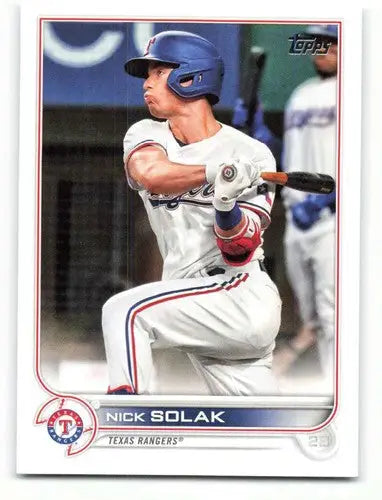 2022 Topps #172 Nick Solak NM-MT Rangers ID:40685 - Baseball Card Single