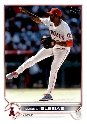 2022 Topps Raisel Iglesias baseball card with original gloss from Angels sports cards