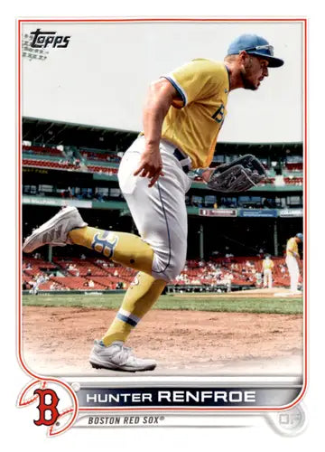 Baseball trading card featuring Hunter Renfroe in uniform on the field, 2022 Topps NM