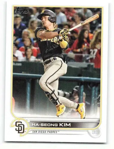 2022 Topps Ha-Seong Kim baseball card with original gloss, Padres ID, cards typically sell