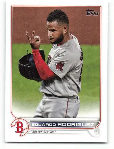 2022 Topps Eduardo Rodriguez Baseball Card sports card with original gloss Red Sox ID 40705