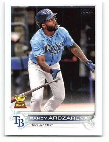 Original gloss Randy Arozarena baseball card from 2022 Topps #196 Rays ID:47606