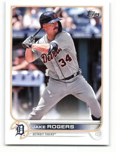 2022 Topps #198 Jake Rogers NM-MT Tigers ID:40713 - Baseball Card Single