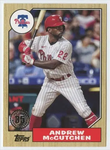 2022 Topps 1987 Topps 35th Anniversary #T87-24 Andrew McCutchen NM-MT Phillies - Baseball Card Single