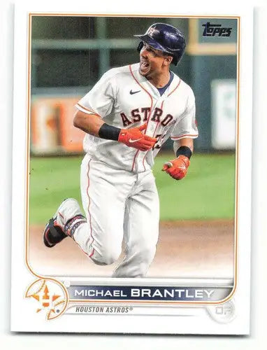 2022 Topps Michael Brantley baseball card sports card with original gloss Astros ID 40716