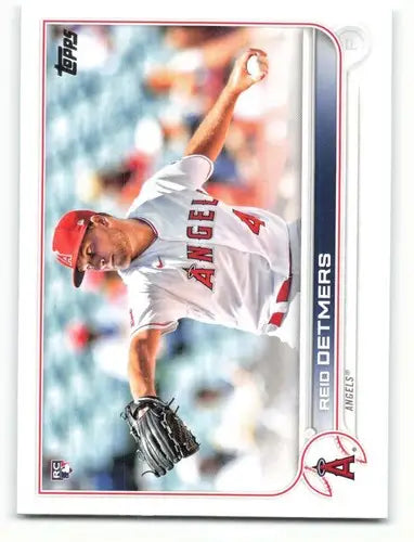 Reid Detmers baseball card with original gloss from 2022 Topps NM-MT RC Rookie Angels