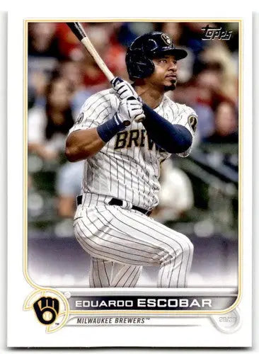 Baseball card showing Eduardo Escobar from 2022 Topps #207 with original gloss