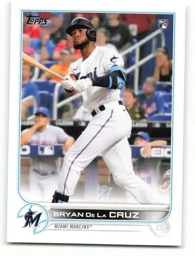 Bryan De La Cruz baseball card 2022 Topps NM-MT RC Rookie Marlins original gloss
