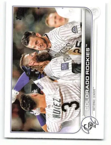 Original gloss Baseball card featuring Simply Sandoval of the Colorado Rockies from 2022 Topps