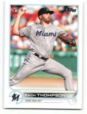 Original gloss baseball card of Zach Thompson from 2022 Topps Simply Sandoval series