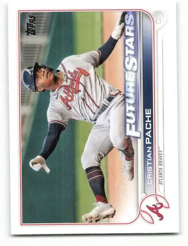Original gloss Cristian Pache baseball card from 2022 Topps #233 Braves listing