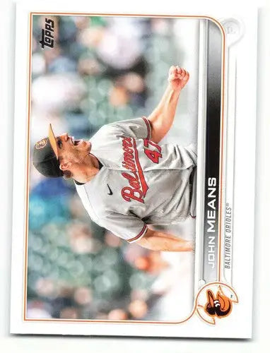 2022 Topps John Means NM-MT baseball card with original gloss Orioles ID 47608