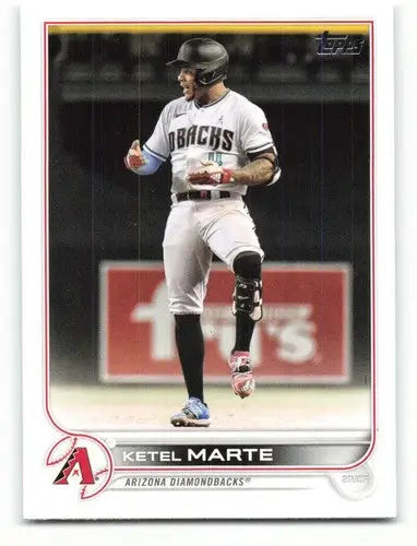 Original gloss Baseball card from 2022 Topps #275 Ketel Marte Diamondbacks ID 40817