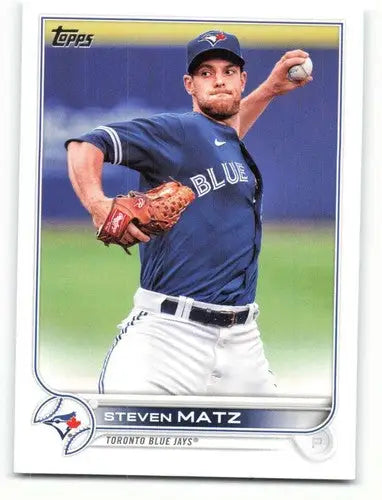2022 Topps Steven Matz baseball card NM-MT Blue Jays original gloss featuring Steven Matz