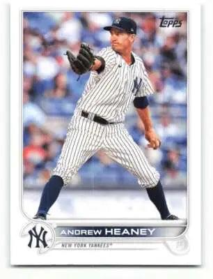 2022 Topps Andrew Heaney baseball card with original gloss, popular among cards typically sell