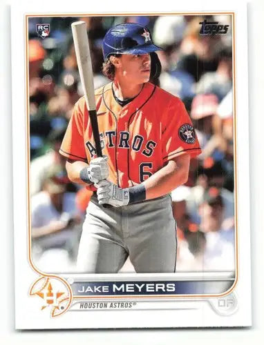 Original gloss 2022 Topps Jake Meyers NM-MT Rookie Astros baseball card