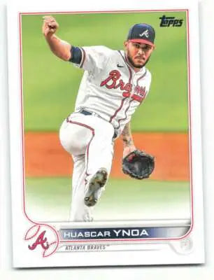 Baseball card featuring Huascar Ynoa from 2022 Topps #3 with original gloss and Braves ID
