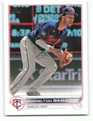 2022 Topps Andrelton Simmons Twins baseball card with original gloss and detailed design