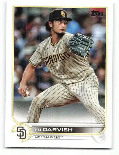 2022 Topps Yu Darvish baseball card with original gloss displayed in sports cards collection