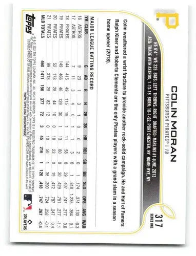 2022 Topps #317 Colin Moran NM-MT Pirates ID:43275 - Baseball Card Single