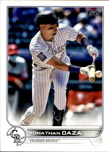 Yonathan Daza baseball card 2022 Topps #335 with original gloss NM-MT Rockies