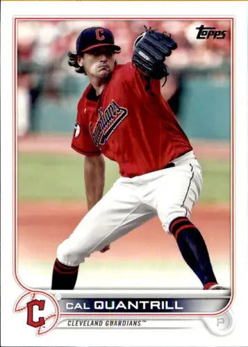 2022 Topps Cal Quantrill baseball card with original gloss Guardians ID 43952