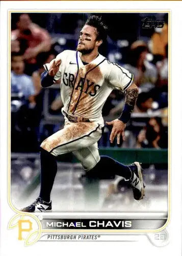 Michael Chavis baseball card with original gloss, NM-MT condition, Pirates team
