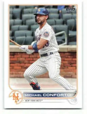 2022 Topps Michael Conforto baseball card with original gloss Mets ID 40533