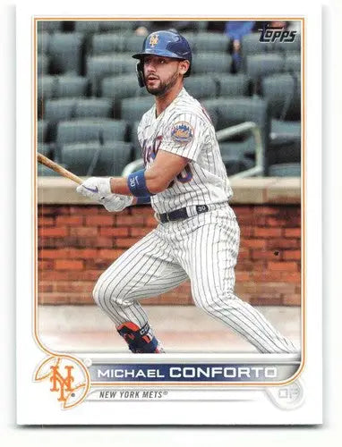 2022 Topps Michael Conforto baseball card with original gloss Mets ID 40599