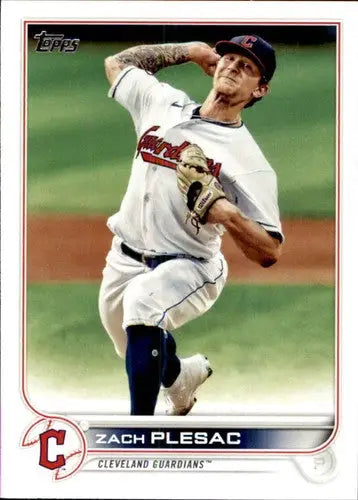 2022 Topps Zach Plesac baseball card with original gloss and NM-MT condition