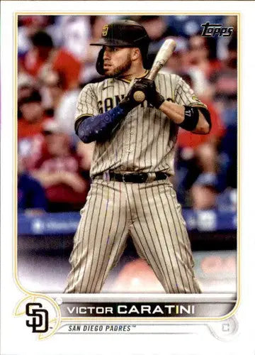 Victor Caratinibaseball card with original gloss from 2022 Topps Padres collection