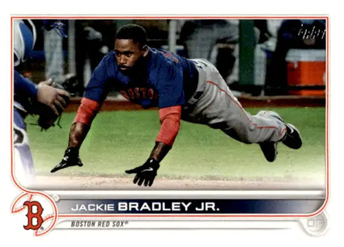 Original gloss baseball card featuring Jackie Bradley Jr. from 2022 Topps #398