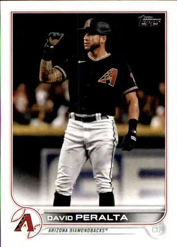 2022 Topps David Peralta baseball card with original gloss from Simply Sandoval collection