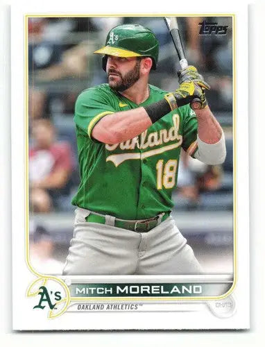 2022 Topps Mitch Moreland baseball card with original gloss, matching Simply Sandoval standards