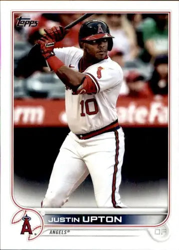 2022 Topps #444 Justin Upton NM-MT Angels - Baseball Card Single
