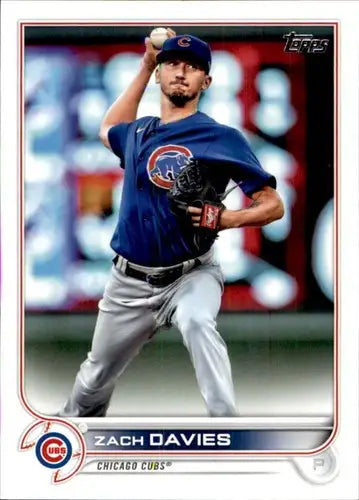 Baseball card featuring Zach Davies with original gloss, 2022 Topps #459 NM-MT