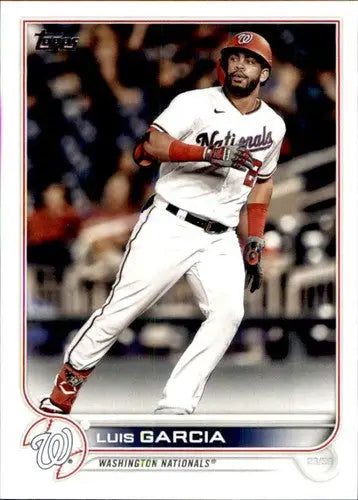 Original gloss Luis Garcia baseball card 2022 Topps NM-MT Nationals ID 44015
