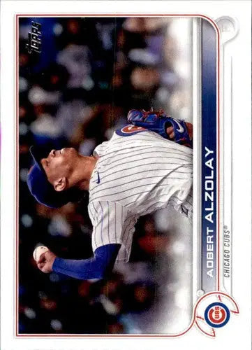 2022 Topps Adbert Alzolay NM-MT baseball card featuring original gloss and Cubs ID