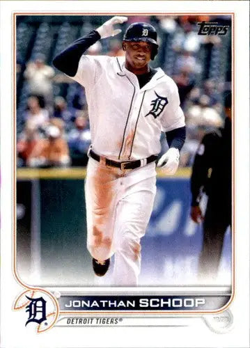 2022 Topps Jonathan Schoop baseball card with original gloss, NM-MT Tigers ID 44353