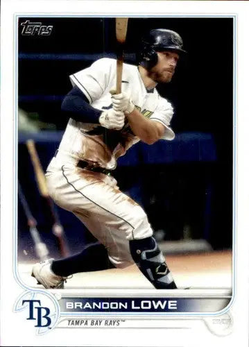 2022 Topps Brandon Lowe baseball card with original gloss, NM-MT grade from Rays