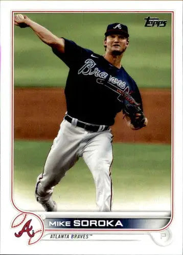 2022 Topps Mike Soroka baseball card with original gloss Braves ID 44316