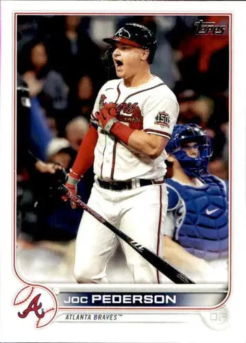 Baseball trading card of Joc Pederson with original gloss from 2022 Topps #528 NM-MT