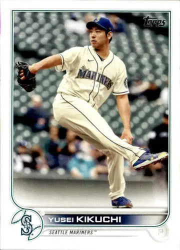 Yusei Kikuchi baseball card with original gloss from 2022 Topps #531 NM-MT Mariners