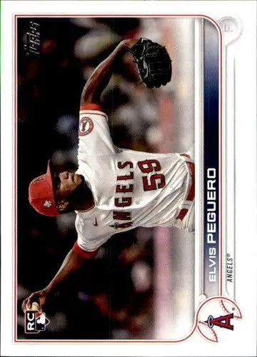2022 Topps #541 Elvis Peguero NM-MT RC Rookie Angels - Baseball Card Single