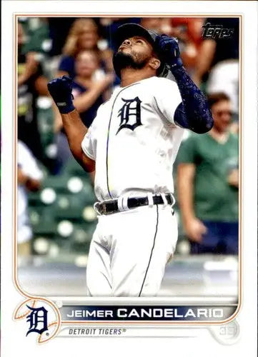 Jeimer Candelario 2022 Topps baseball card with original gloss Tigers ID 44043