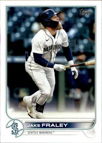 2022 Topps Jake Fraley baseball card with original gloss NM-MT Mariners ID 44045