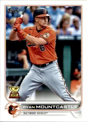 Baseball trading card featuring Ryan Mountcastle of the Baltimore Orioles with original gloss