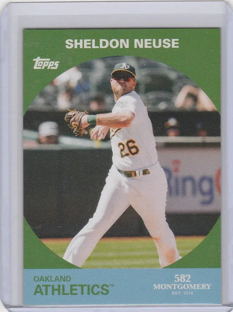 Sheldon Neuse Oakland Athletics pitcher card from 2022 Topps Montgomery Set